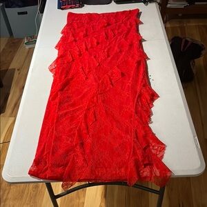 Elegant Red Lace Dress